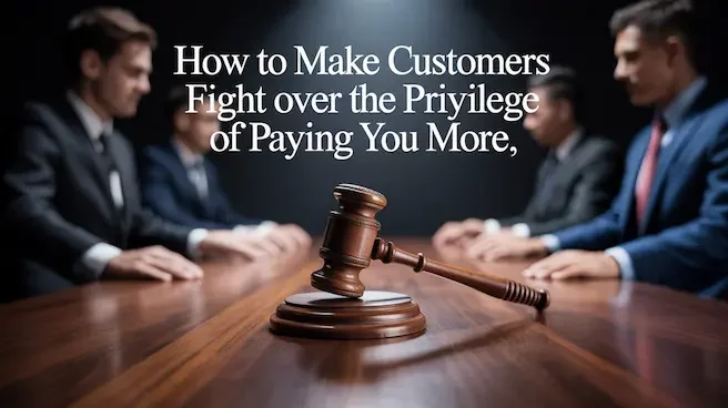How to Make Customers Fight Over the Privilege of Paying You More