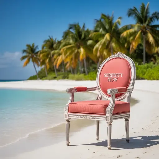 A chair on the sand
