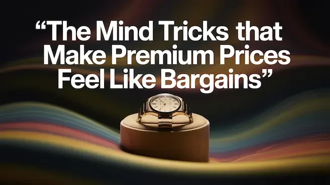 The Mind Tricks That Make Premium Prices Feel Like Bargains