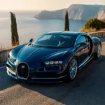 Sleek Dark Blue Bugatti Chiron