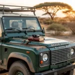 Classic Land Rover on safari